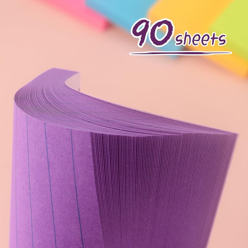 Eastern Wolf Lined Sticky Notes 3x3 Sticky Notes with Lines Self-Stick Notes Bright Color 4 Pads 90 Sheets/Pad (Purple) - Image 5
